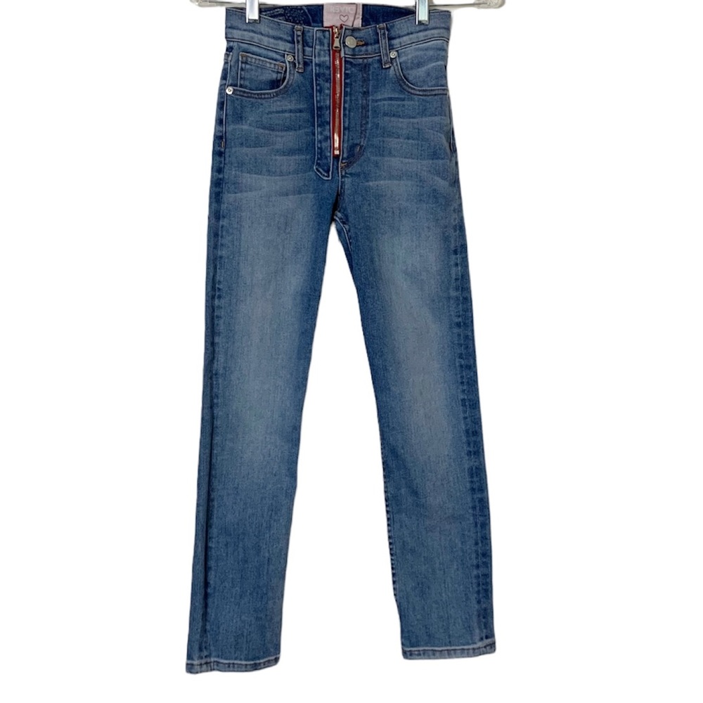 Revice Heart Cut Out High Rise Skinny Jeans Size 25
